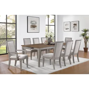 Mariana Rectangle Table W 6 Chairs & 2 Arms Chairs CrEme