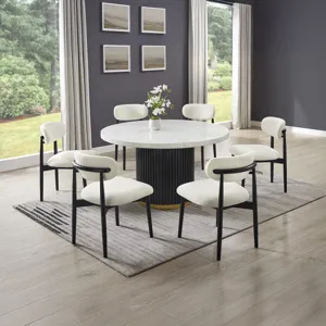 Nexa Round Dining Table W 6 Side Chairs