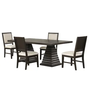 Plateau 78\" Rectangle Dining Table And 4 Chairs