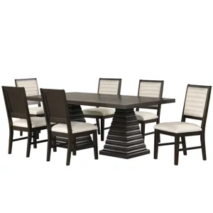 Plateau 78\" Rectangle Dining Table And 6 Chairs
