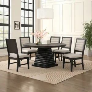Plateau 54" Round Dining Table And 6 Chairs