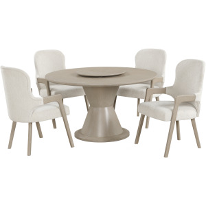 Gwendolyn Round Dining Table W/4 Arm Chairs