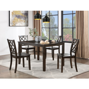 Trellis 5 PC Dining Set, Table & 4 Chairs White