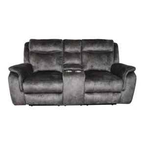 Park City Console Loveseat W Power Footrest-Slate