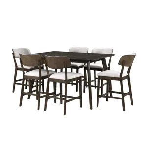 Rex 60\" Counter Height Table W 6 Counter Chairs