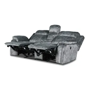 Tango Console Loveseat W/Speaker & Power Footrest-Shadow