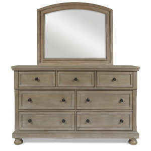 Allegra Dresser & Mirror - Pewter