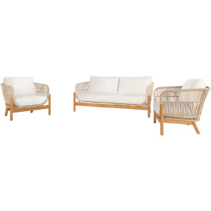 Solstice 3 PC Set-Loveseat, 2 Chairs-Beige