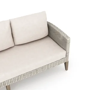 Carezza 6 PC Set-Sofa, 2 Chairs, Stools & Coffee Table-Taupe