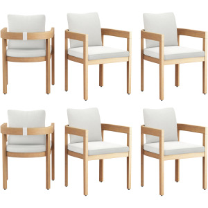 Wesley Patio Side Chair 6pcs White