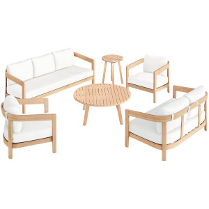 Wesley Outdoor 6 PCS Sofa, Ove, Chest, Offee & Nd Table