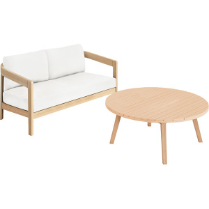 Wesley Outdoor 2 PCS Love, Offee Table White