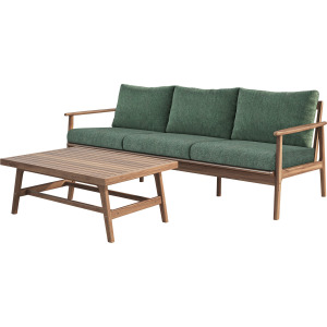 Ashton Outdoor 2pcs Set Sofa, Offee Table Moss