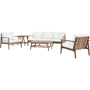 Ashton Outdoor 5pcs Set Sofa, Chest, Offee & End Table Nat