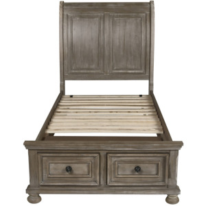 Allegra Storage Footboard & Slats-Pewter - Twin
