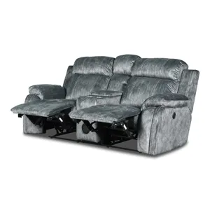 Tango Console Loveseat W/Speaker & Power Footrest-Shadow