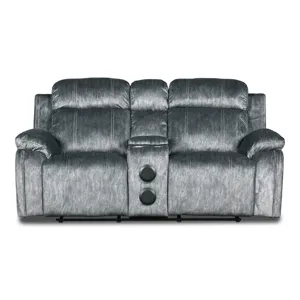 Tango Console Loveseat W/Speaker & Power Footrest-Shadow