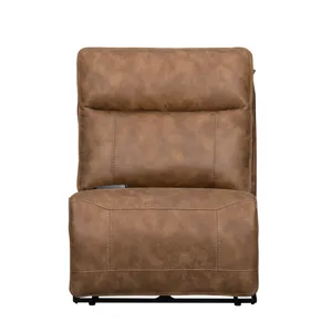 Kyra Armless Recliner W/Power Headrest, Footrest, Massage, Heat-Saddle