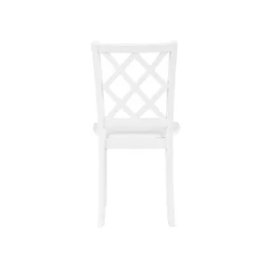 Trellis 5 PC Round Dining Set, Table & 4 Chairs White