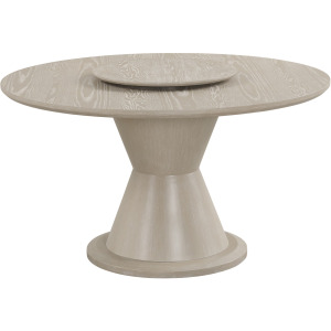 Gwendolyn Round Dining Table Top & Lazy Susan-Cerused Taupe