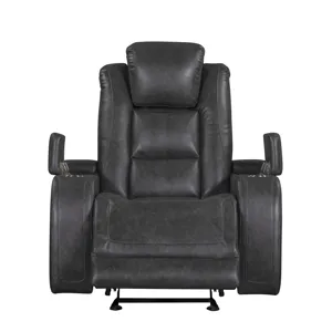 Chester Glider Recliner W/Power Headrest & Footrest-Gray