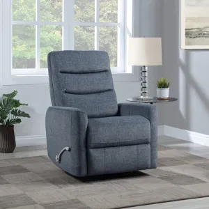 Takami Swivel Recliner-Blue Poly