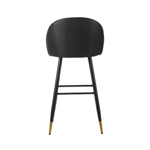 Oliver Black Vegan Leather Bar Chair(2 Per Carton)