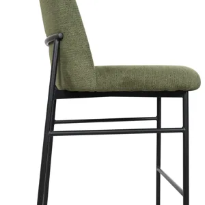 Erik Bar Chair W Black Metal Frame Green(2 Per Carton)