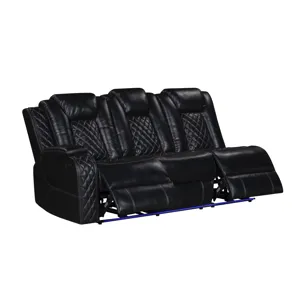 Orion II LAF Sofa W/Dual Recliner-Black