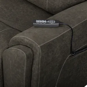 Gaia RAF Recliner W/Power Headrest,footrest,massage, Heat-Sable
