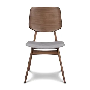 Oscar Chair With Dk Gray Cushion-Walnut