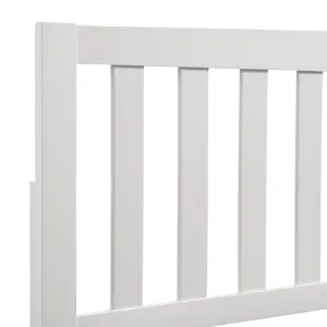 Leo 5/0 Q Slat Bed-Hb/Fb/Rails-White