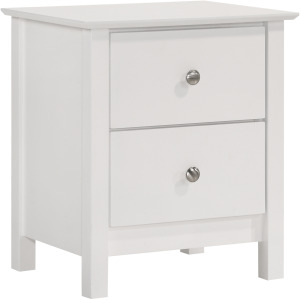 Zodiac 2 Drawer Nightstand White