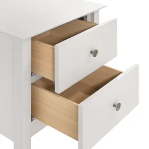 Zodiac 2 Drawer Nightstand-White