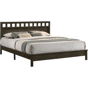 Pisces Panel Bed Headboard/Footboard/Rails Gray - Queen