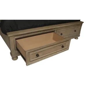Allegra 6/6-6/0 K Storage Footboard & Slats-Pewter