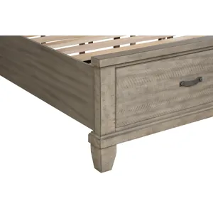 Marwick 6/6-6/0 Ek/Wk Storage Footboard & Slats-Sand