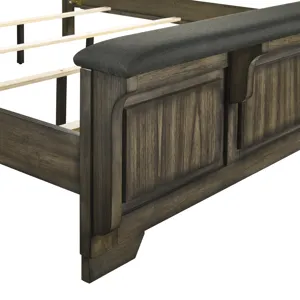 Ashland 6/6-6/0 Ek/Wk Footboard & Slats-Rustic Brown