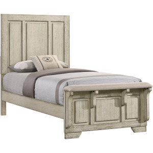 Ashland Headboard Rustic White - Twin