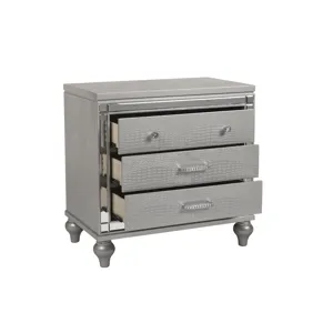 Valentino Nightstand-Silver