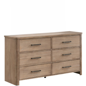 Anika Bedroom Anika 6 Drawer Dresser-Natural