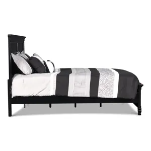 Tamarack 6/6-6/0 Ek/Wk Headboard, Footboard & Slats- Black