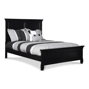 Tamarack 3/3 Twin Headboard, Footboard & Slats- Black
