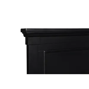 Tamarack 3/3 Twin Headboard, Footboard & Slats- Black