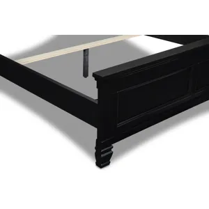 Tamarack 3/3 Twin Headboard, Footboard & Slats- Black