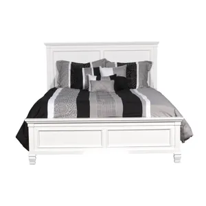 Tamarack 6/6/6/0 Ek/Wk Headboard, Footboard & Slats- White