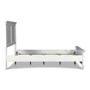 Tamarack 6/6/6/0 Ek/Wk Headboard, Footboard & Slats- White