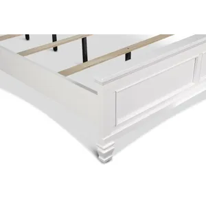 Tamarack 6/6/6/0 Ek/Wk Headboard, Footboard & Slats- White