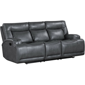 Titan Motion Titan Sofa W/Dual Recliner-Gray