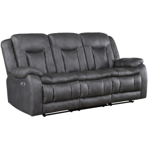Morello Sofa W/Power Footrest Gray